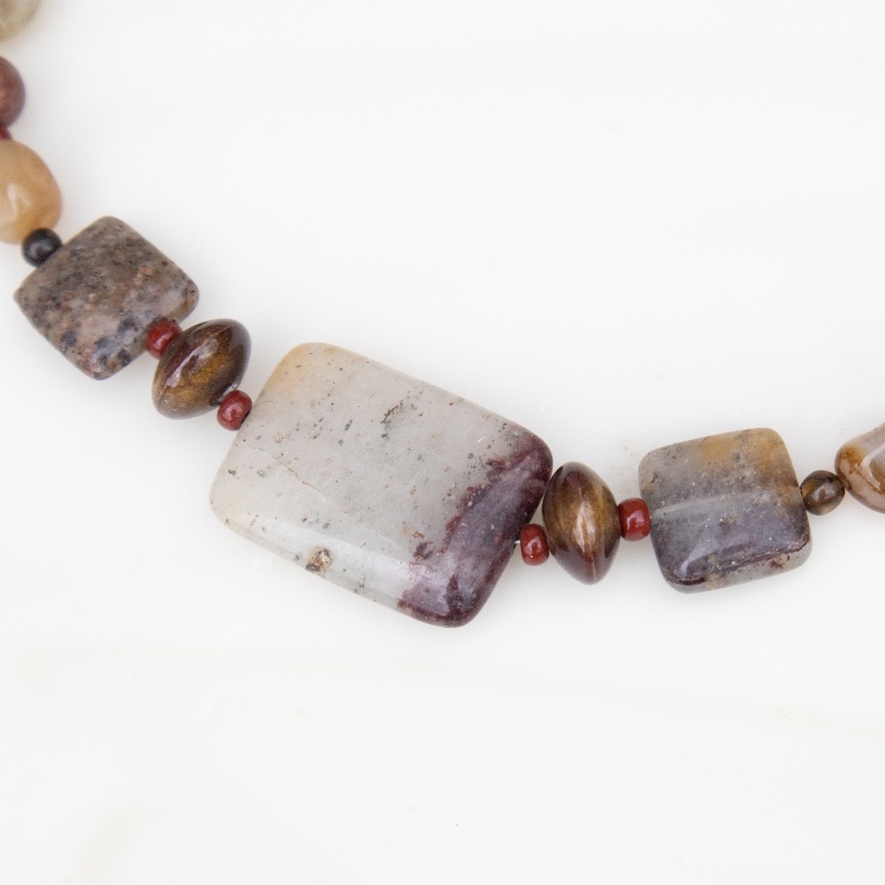 Live and Love Stone Necklace & Bracelet Set